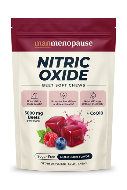 manmenopause Nitric Oxide Beet Soft Chews — front of pouch